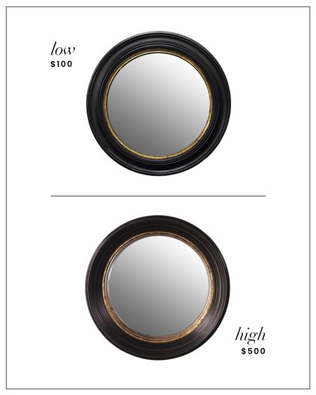 High / Low : round black and gilded wall mirrors…

#mirror #roundmirror #wallmirror #saveorsplurge #highlow

#LTKunder100 #LTKhome #LTKsalealert