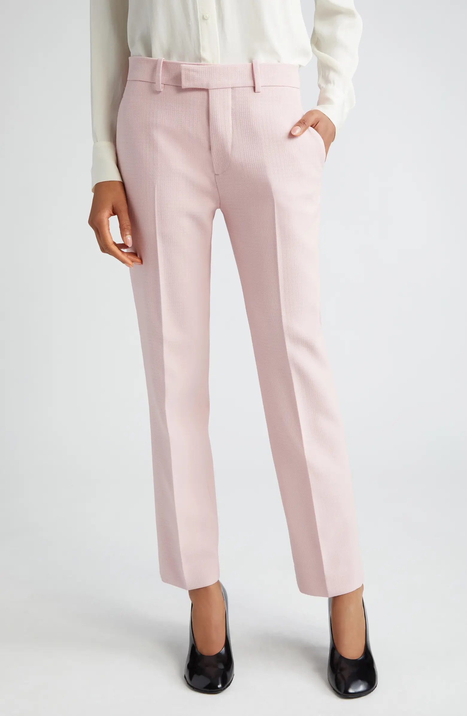 Burberry Tailored Straight Leg Wool Trousers | Nordstrom | Nordstrom