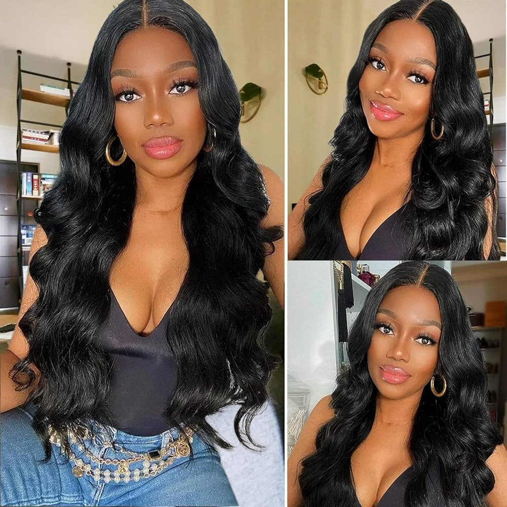 V Part Wig Body Wave Wigs Upgrade U Part Synthetic Glueless Wigs for Black Women, Matthia No Leav... | Amazon (US)