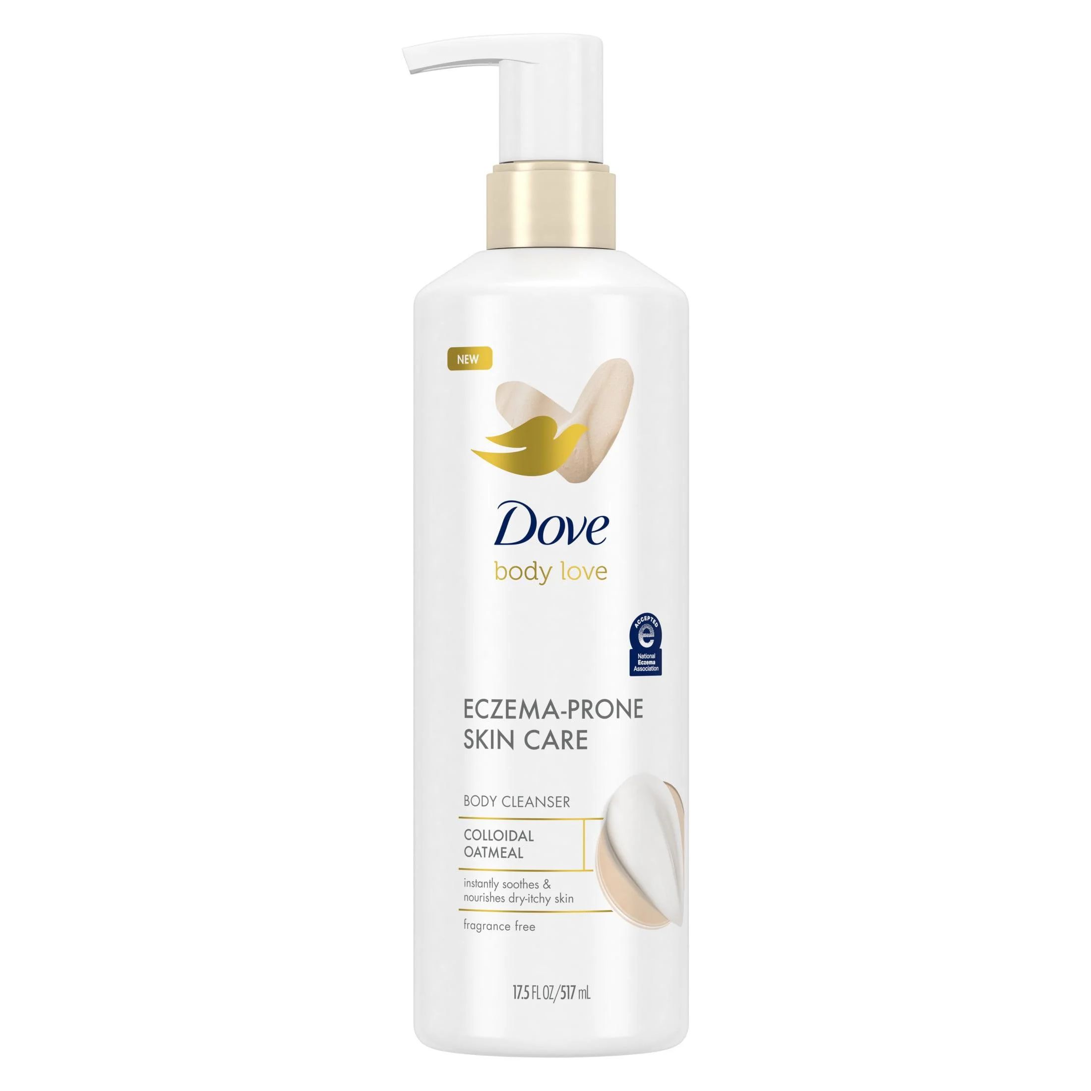 Dove Body Love Eczema Prone Skin Care Daily Use Women's Body Cleanser, Fragrance Free, 17.5 fl oz | Walmart (US)