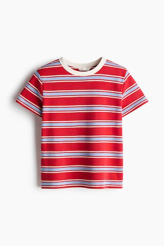 H & M - Cotton T-Shirt - Red/Striped | H&M (US + CA)
