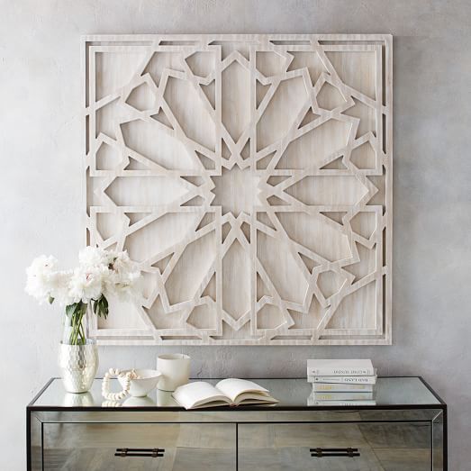 Graphic Wood Wall Art - Whitewashed (Square) | West Elm (US)
