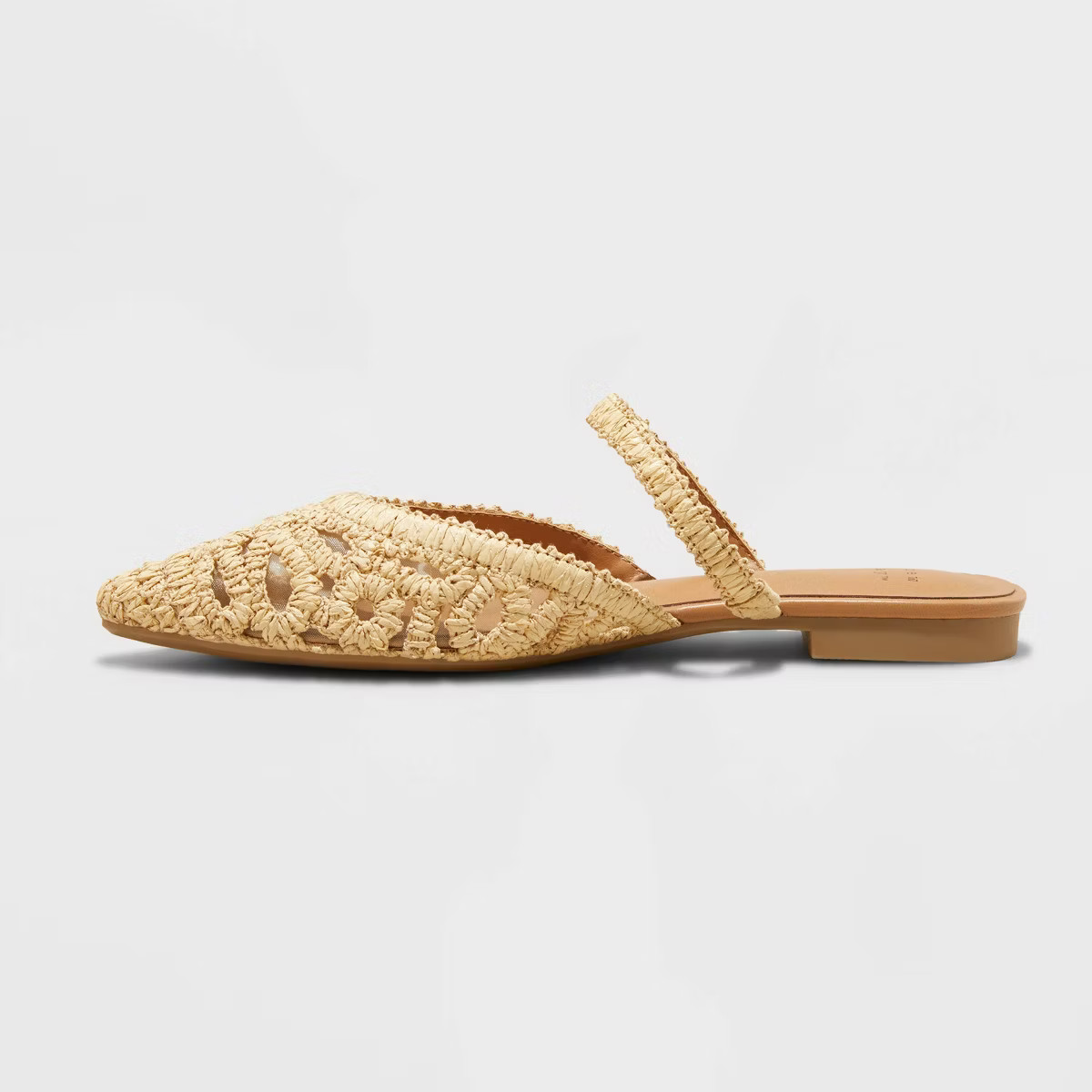 Women's Vienna Raffia Woven Mule Flats - A New Day™ Tan 9 | Target