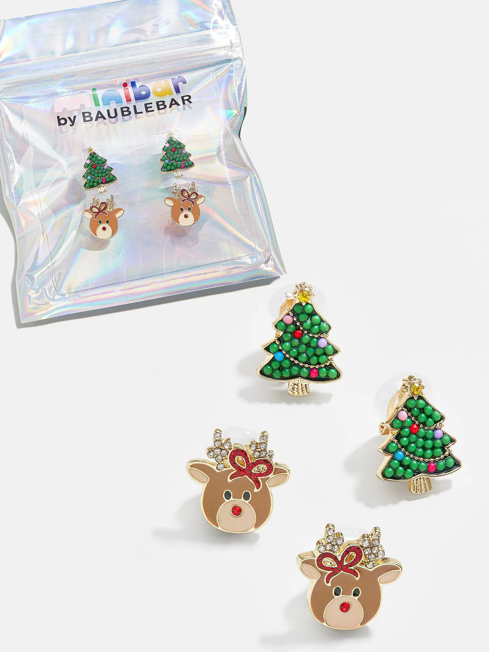Merry & Bright Kids' Earring Set - Green | BaubleBar (US)