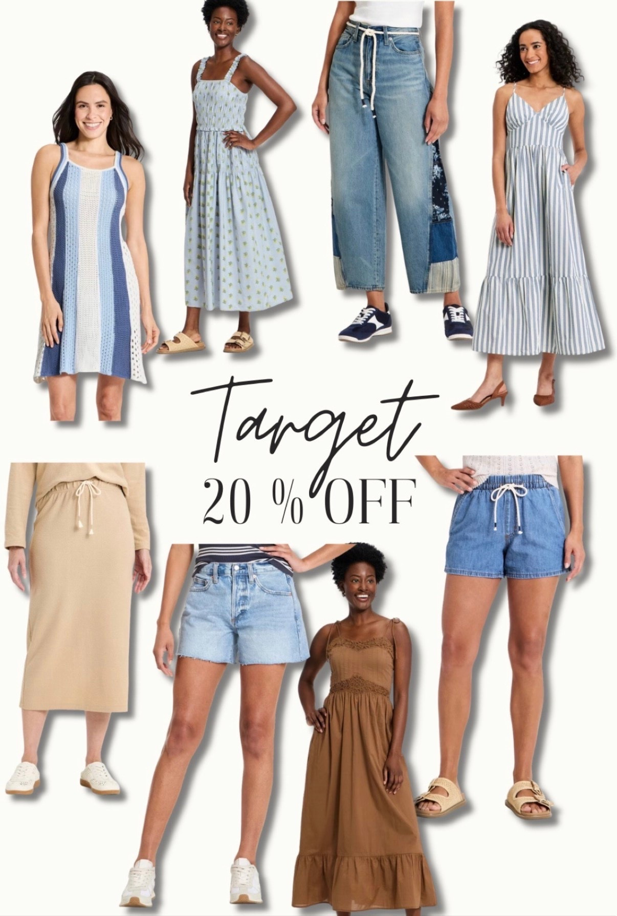 🤍 Select clothing is 20% off at Target! I can't get over all the pretty dresses & cute shorts

#LTKSaleAlert #LTKootd
#LTKmomlife