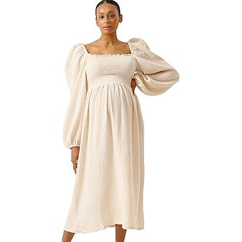 NOTHING FITS BUT Women’s Maternity Dress, Classic Nursing Aoi Dress, Soft Muslin Nursing Dress,... | Amazon (US)