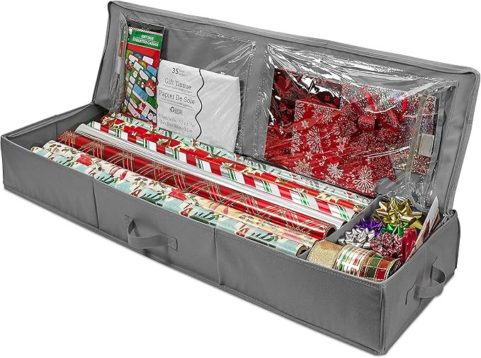 Whitmor Christmas Storage Organizer – Durable 600D Material - Spacious Under Bed Holiday Wrappi... | Amazon (US)