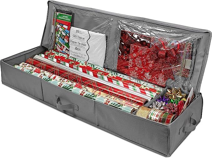 Whitmor Christmas Storage Organizer – Durable 600D Material - Spacious Under Bed Holiday Wrappi... | Amazon (US)