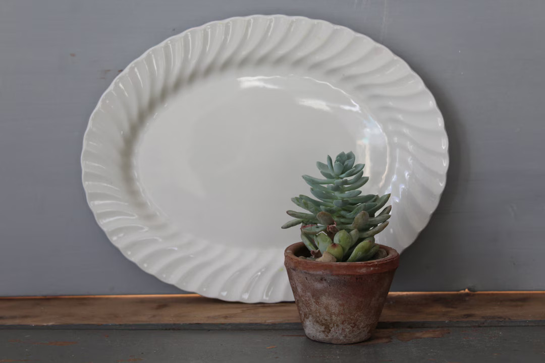 Ironstone Platter / Large Johnson Brothers Ironstone Platter / Large Oval Swirled 1980 Ironstone ... | Etsy (US)