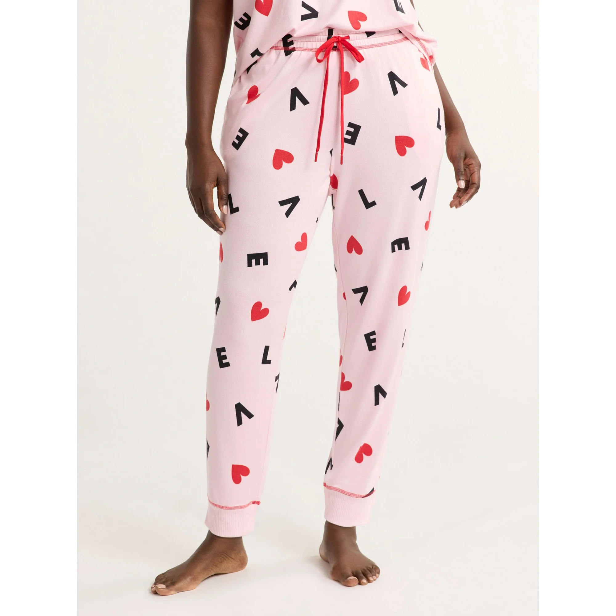 Joyspun Women's and Women’s Plus Hacci Knit Sleep Joggers, Sizes XS to 3X - Walmart.com | Walmart (US)