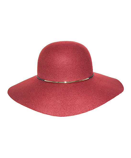 Nine West Women's Winter Hats RED - Red Wool Floppy Hat | Zulily
