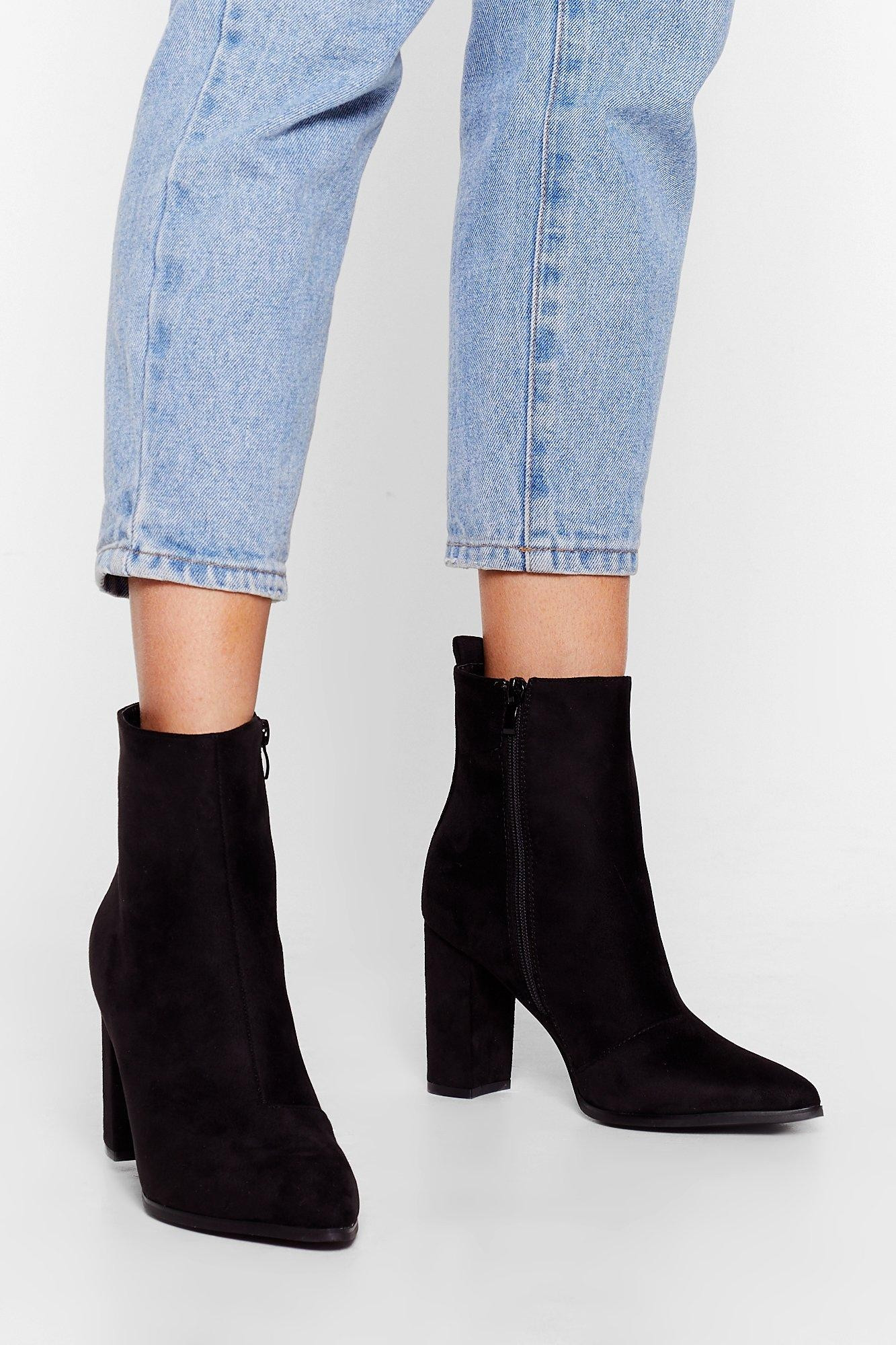 We Faux Suede It Heeled Ankle Boots | NastyGal (US & CA)