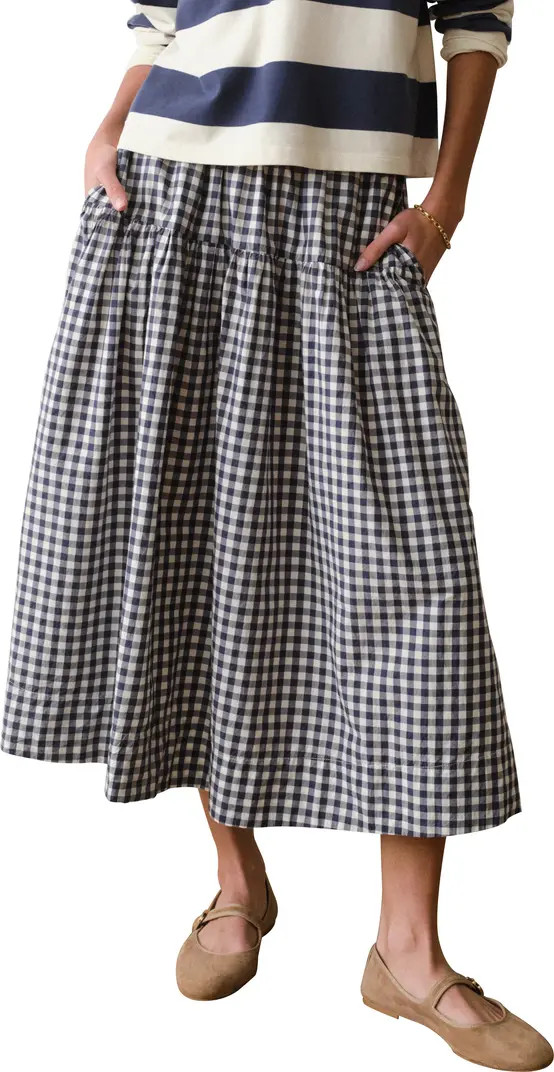 Gia Pima Cotton Gingham Skirt | Nordstrom