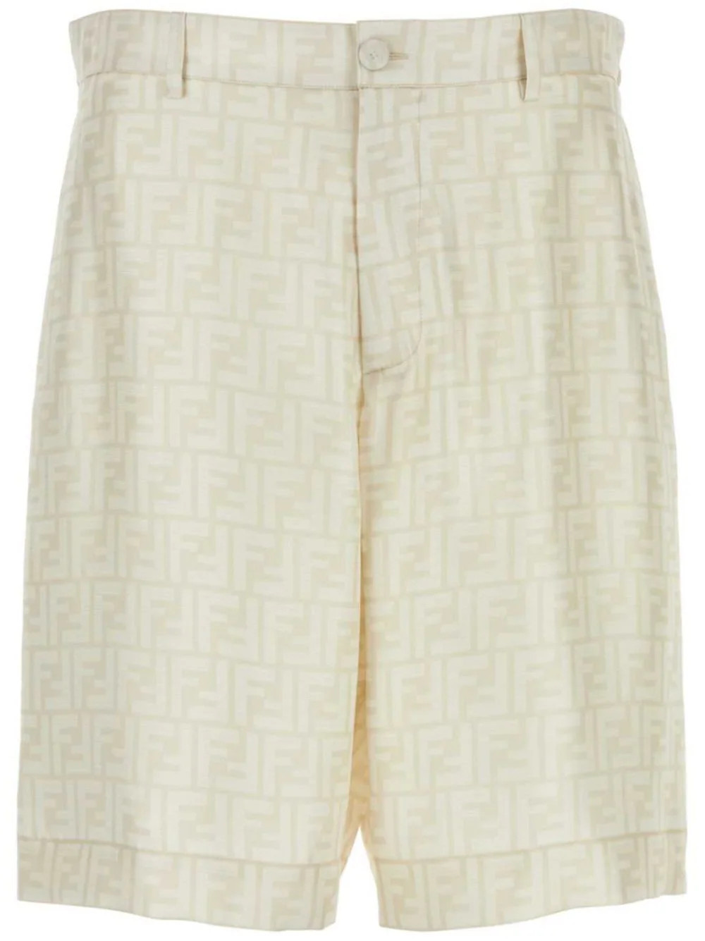 FENDI FF silk shorts - Neutrals | Farfetch Global