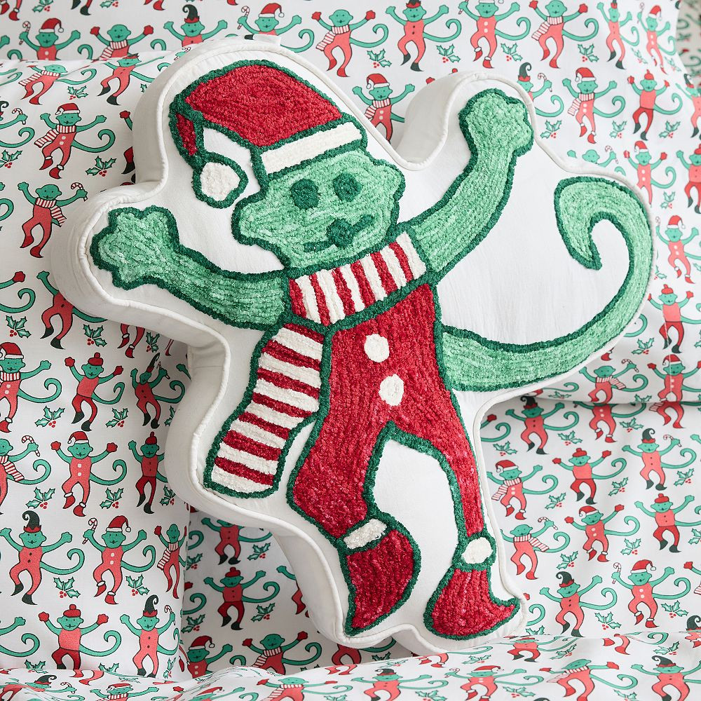 Roller Rabbit Monkeymas Pillow | Pottery Barn Teen