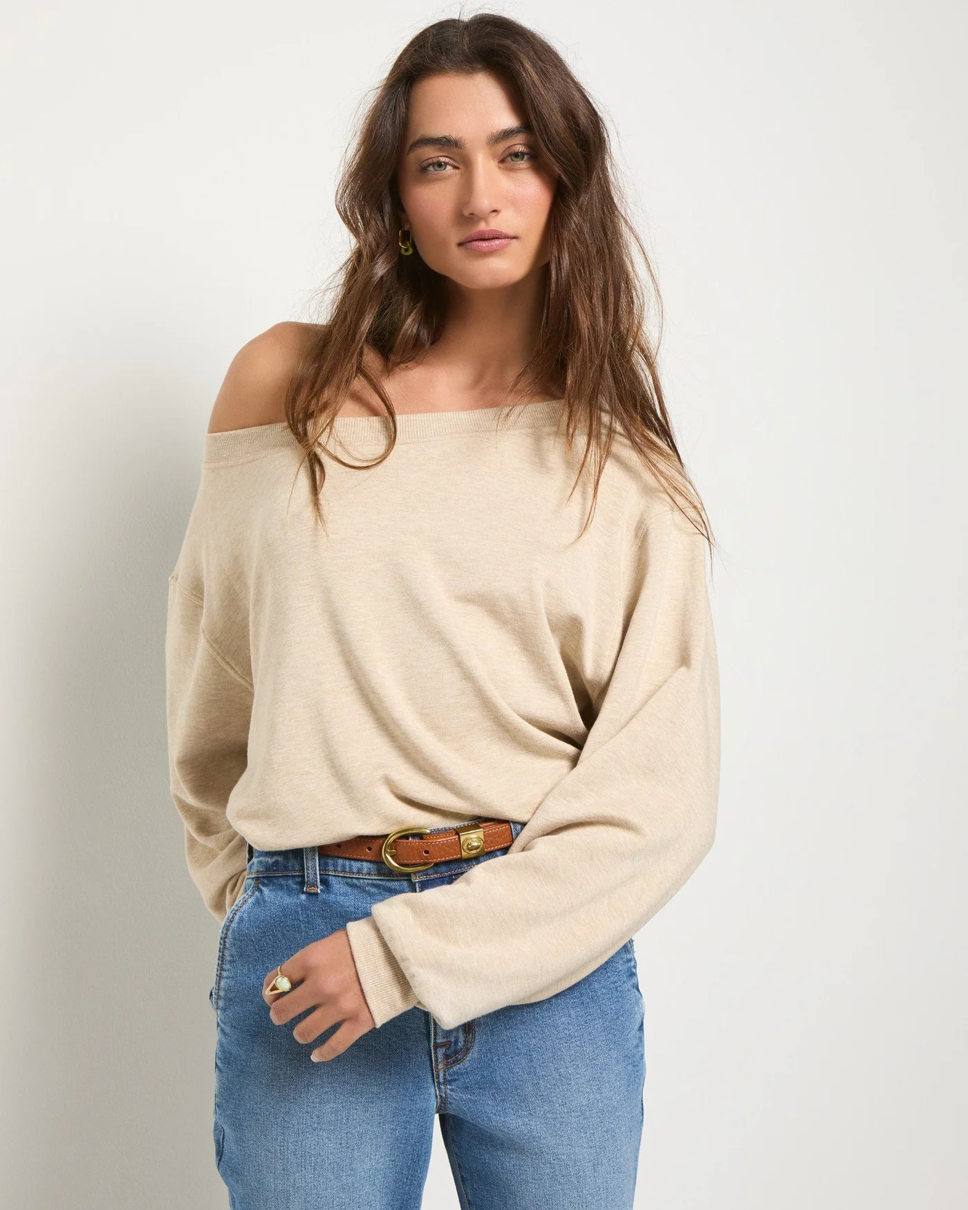 Brooksville One Shoulder Sweatshirt | Seventy Eight and Sunny