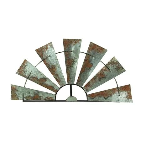 Distressed Metal Half Windmill Wall Sculpture | Walmart (US)