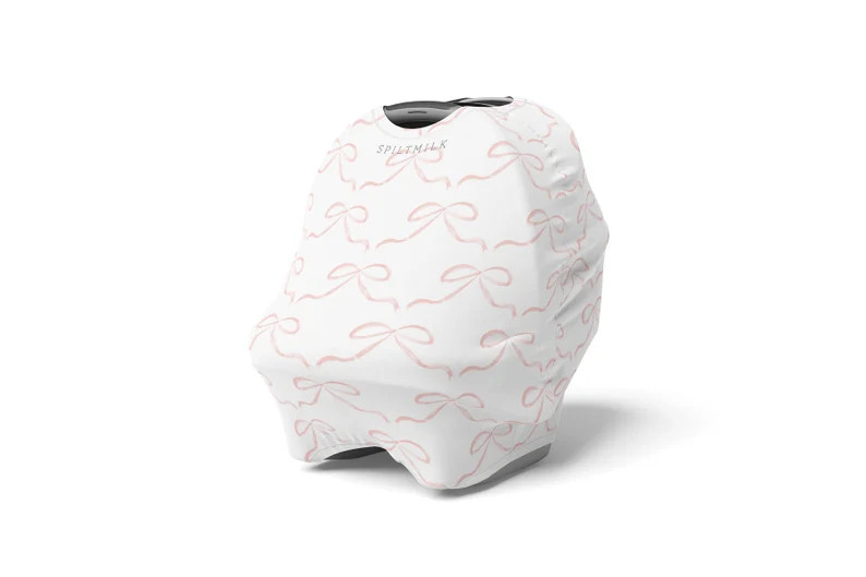 Pink Bow Nursing Car Seat Cover | Multi-Purpose | Shopping Cart Cover | Newborn Toddler | Baby Sh... | Etsy (US)