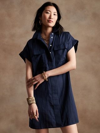 Petite Utility Shirt Dress | Banana Republic (US)