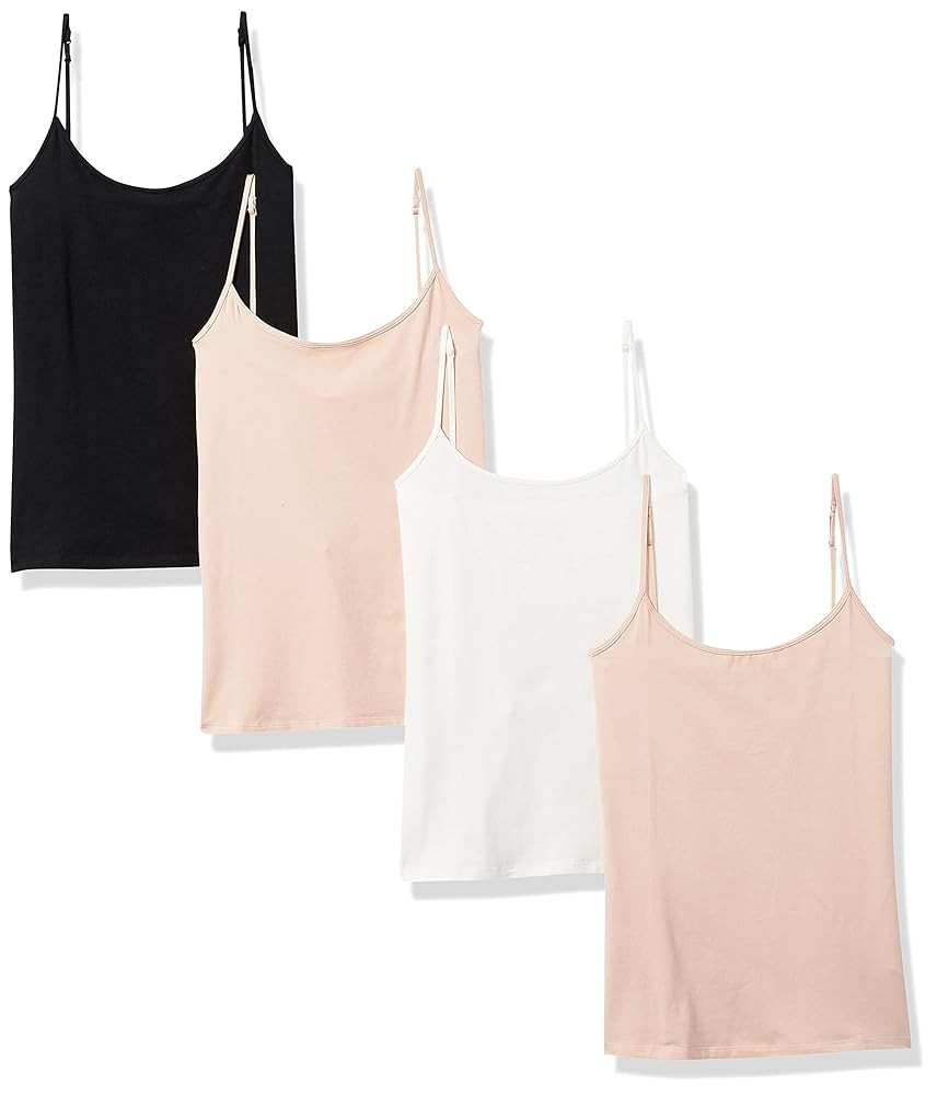 Amazon Essentials Women's Slim-Fit Camisole, Pack of 4 | Amazon (US)