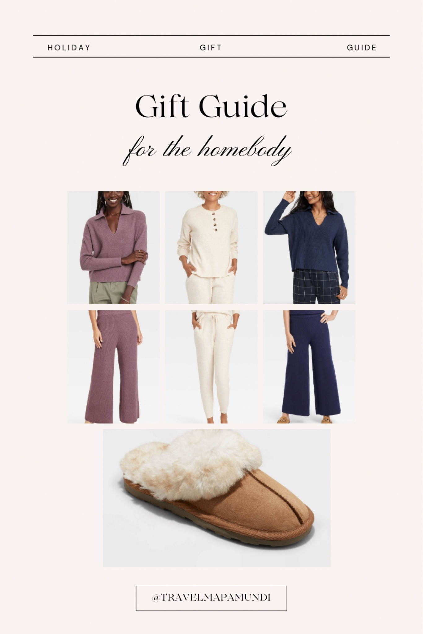 Gift guide for the homebody 💫 #gifts #loungewear #target #knit #coord #knitsets #knitpants #sweaters #slippers #ugg #uggdupe #xmasgifts #xmas

#LTKCyberweek #LTKHoliday #LTKGiftGuide