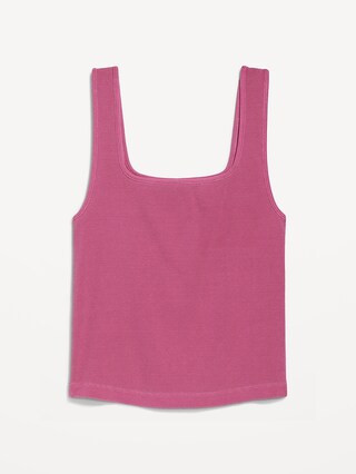 Cropped Rib-Knit Tank Top for Women | Old Navy (US)