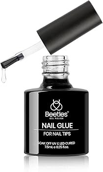 Beetles 5 in 1 Nail Glue Gel for Nail Tips and Clear Acrylic Nails Long Lasting, Curing Needed UV... | Amazon (US)