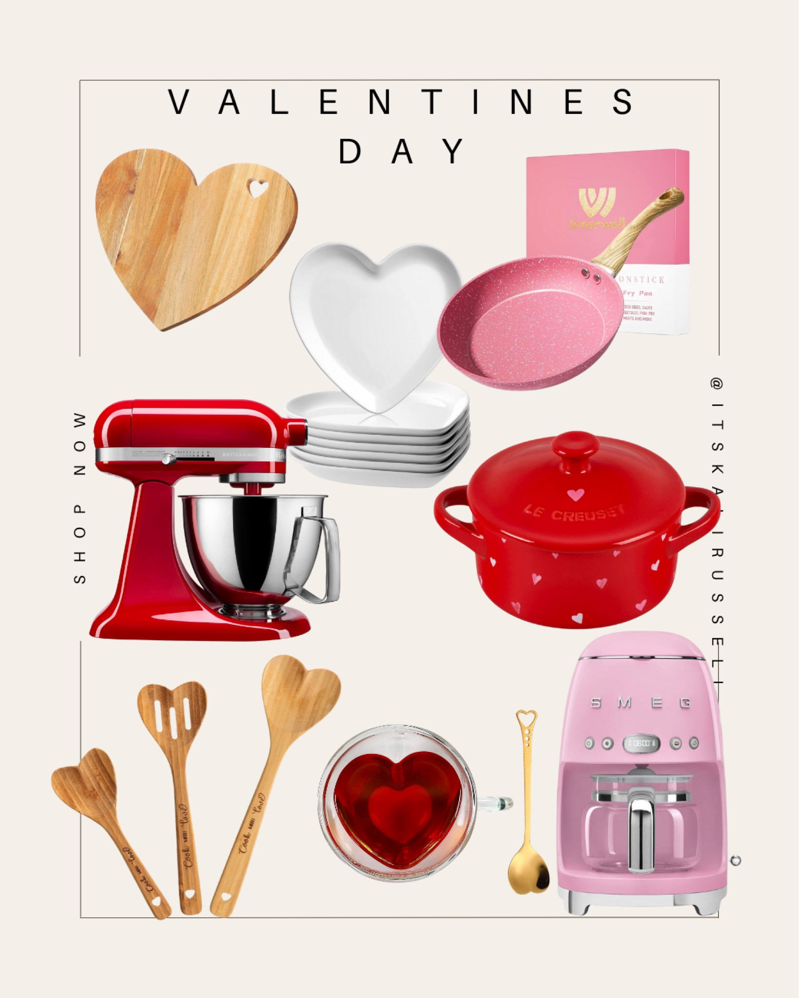 Valentines Day Kitchen Items 

#kitchenappliances #hearts #utensils #smeg #kitchenaid 

#LTKhome #LTKSeasonal #LTKGiftGuide