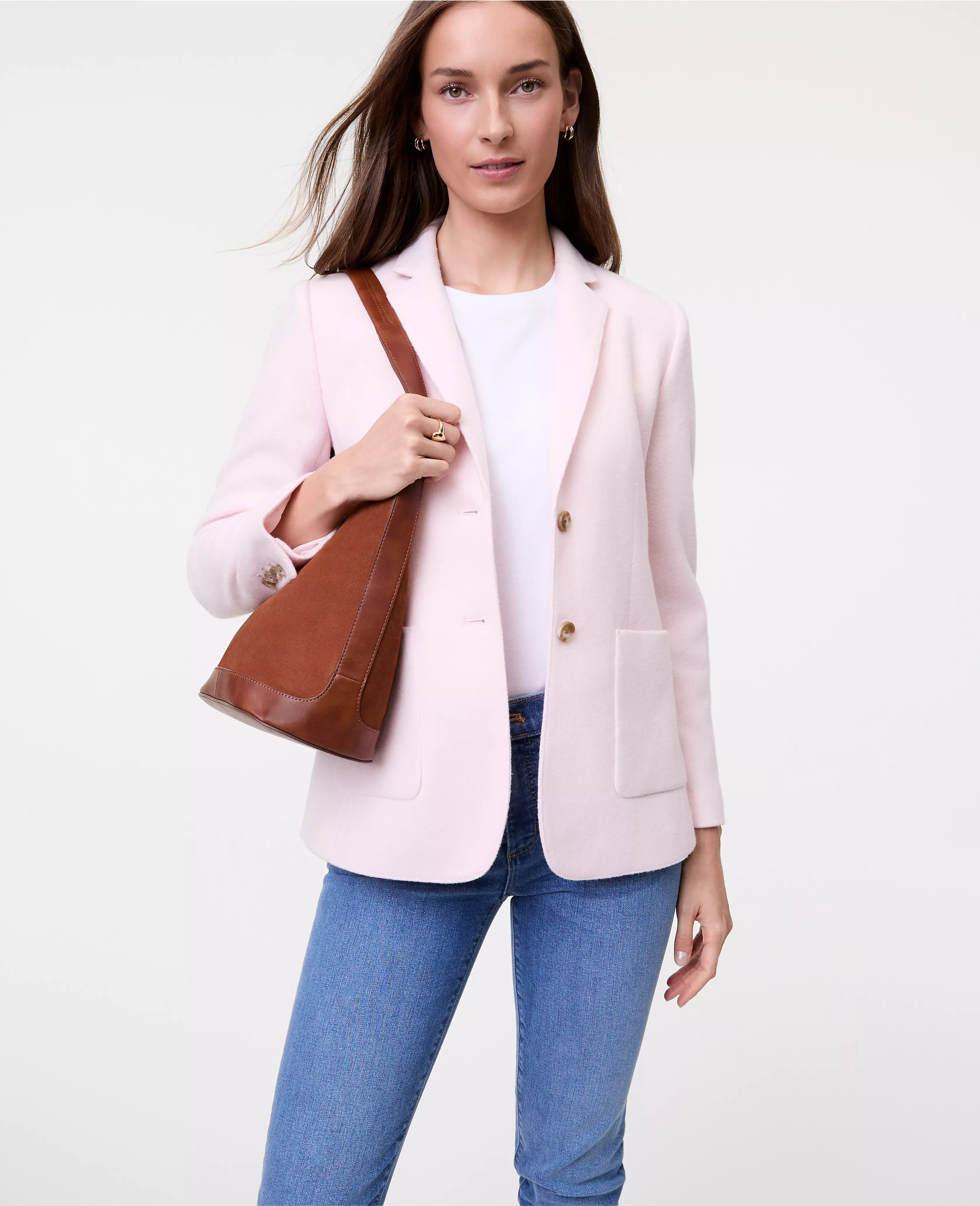 Weekend Collection Greenwich Blazer in Brushed Knit | Ann Taylor