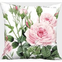 16x16 Inch - Ready To Ship Linen Cotton Pink Redoute Rose Cottage Flower Pillow Cover Fits 16 Insert | Etsy (US)