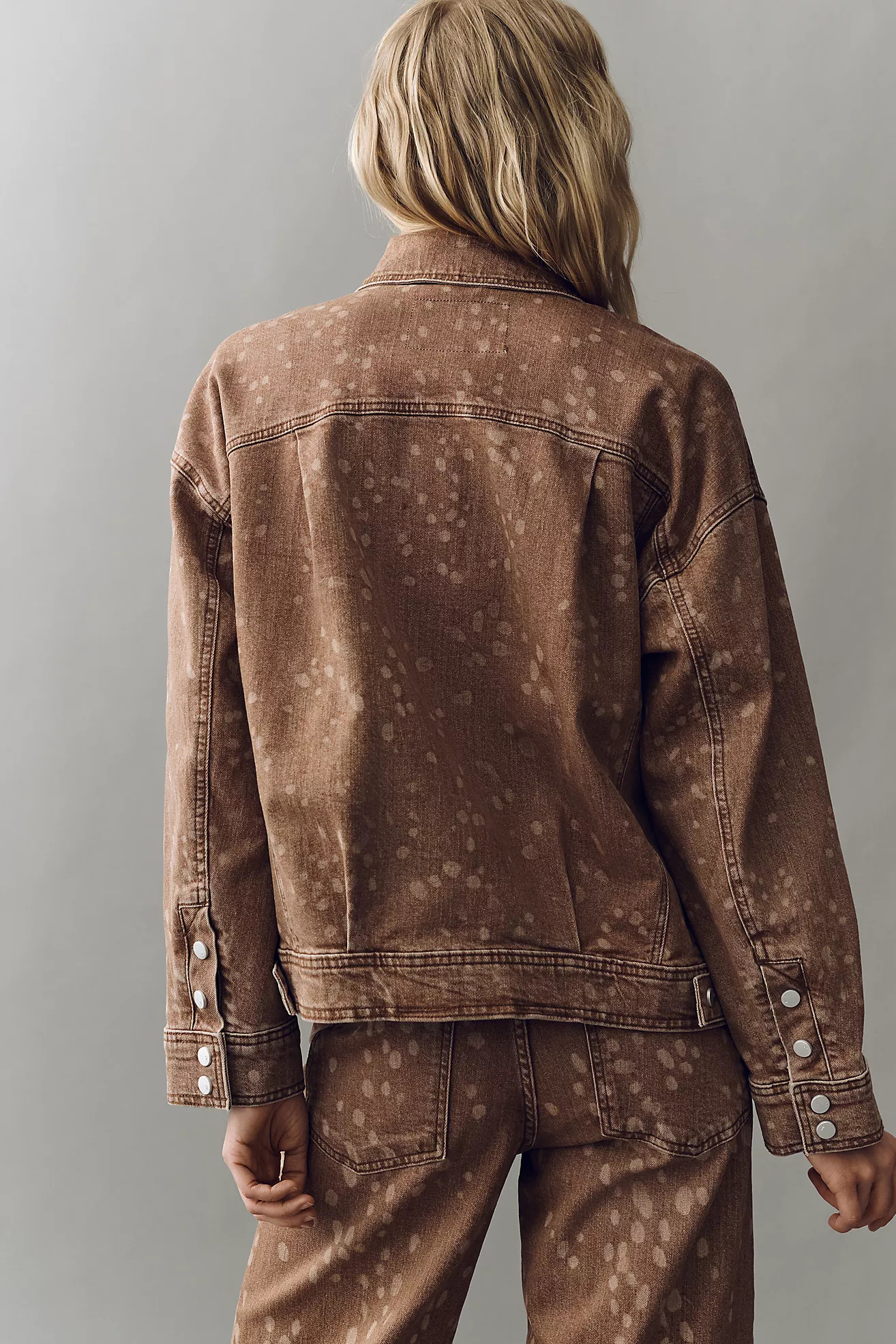 Pilcro Fawn Print Denim Jacket | Anthropologie (US)