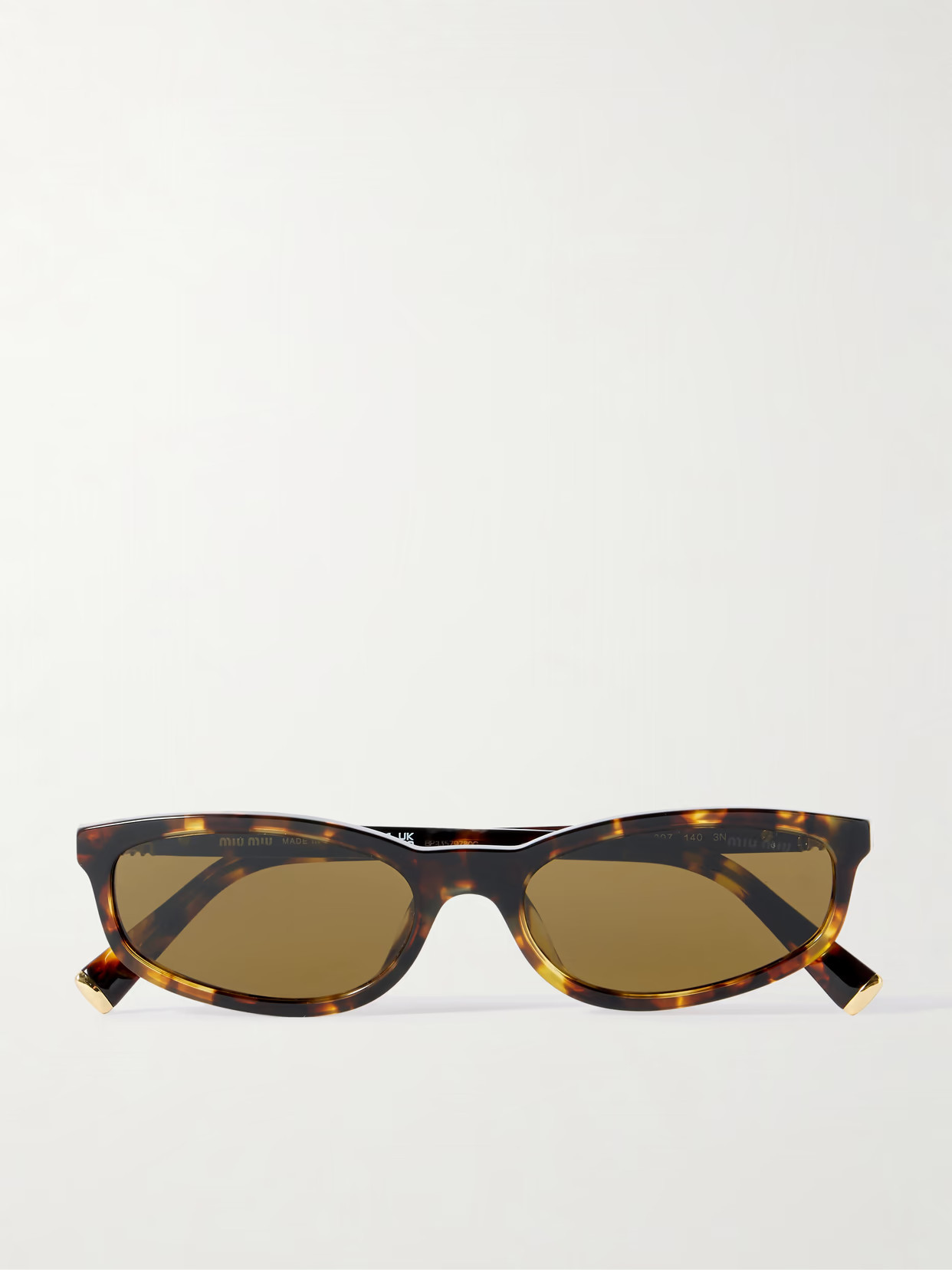 Miu Miu Eyewear - Oval-frame Tortoiseshell Acetate Sunglasses - One size | NET-A-PORTER (UK & EU)