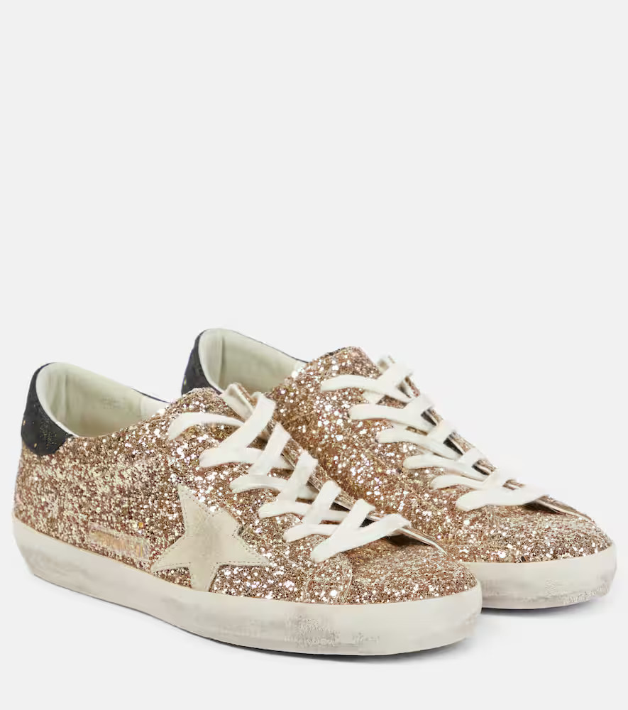 Golden Goose Superstar glitter sneakers | Mytheresa (US/CA)