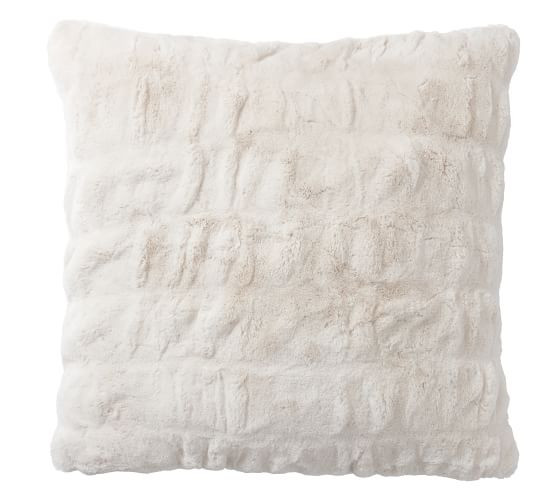 Faux Fur Ruched Pillow Covers | Pottery Barn (US)
