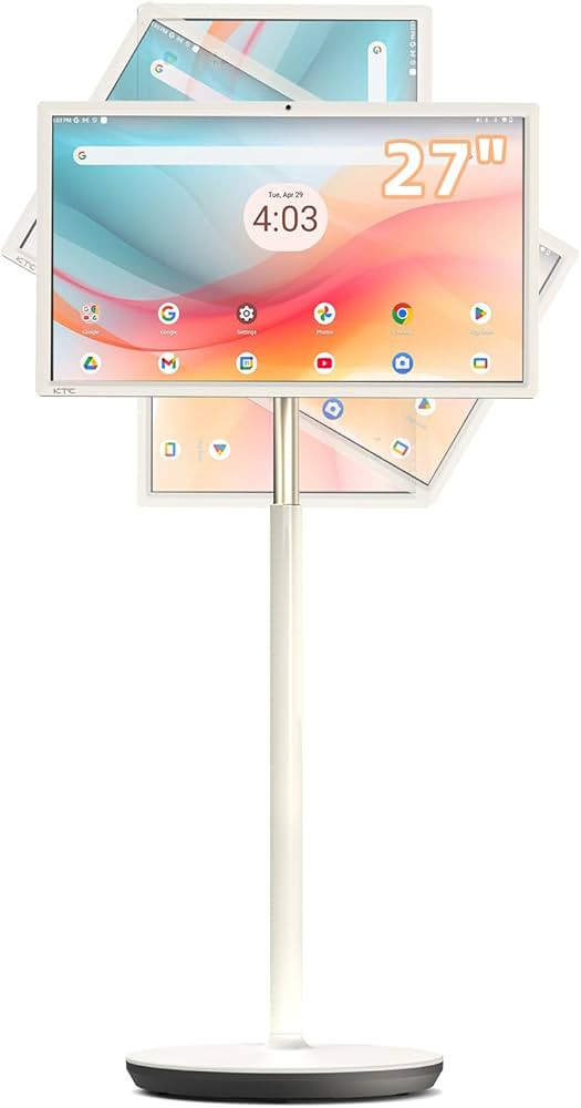 27-Inch Portable TV -1080P Touch Screen Monitor on Wheels with 8MP Camera, Google EDLA Certified,... | Amazon (US)