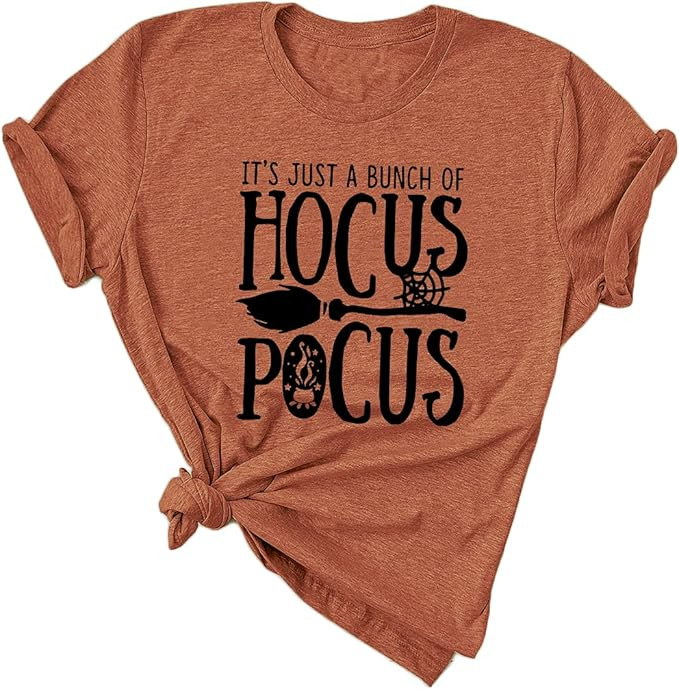 Sanderson Sisters Shirt Womens Funny Halloween Tshirt Fall Tee Tops | Amazon (US)