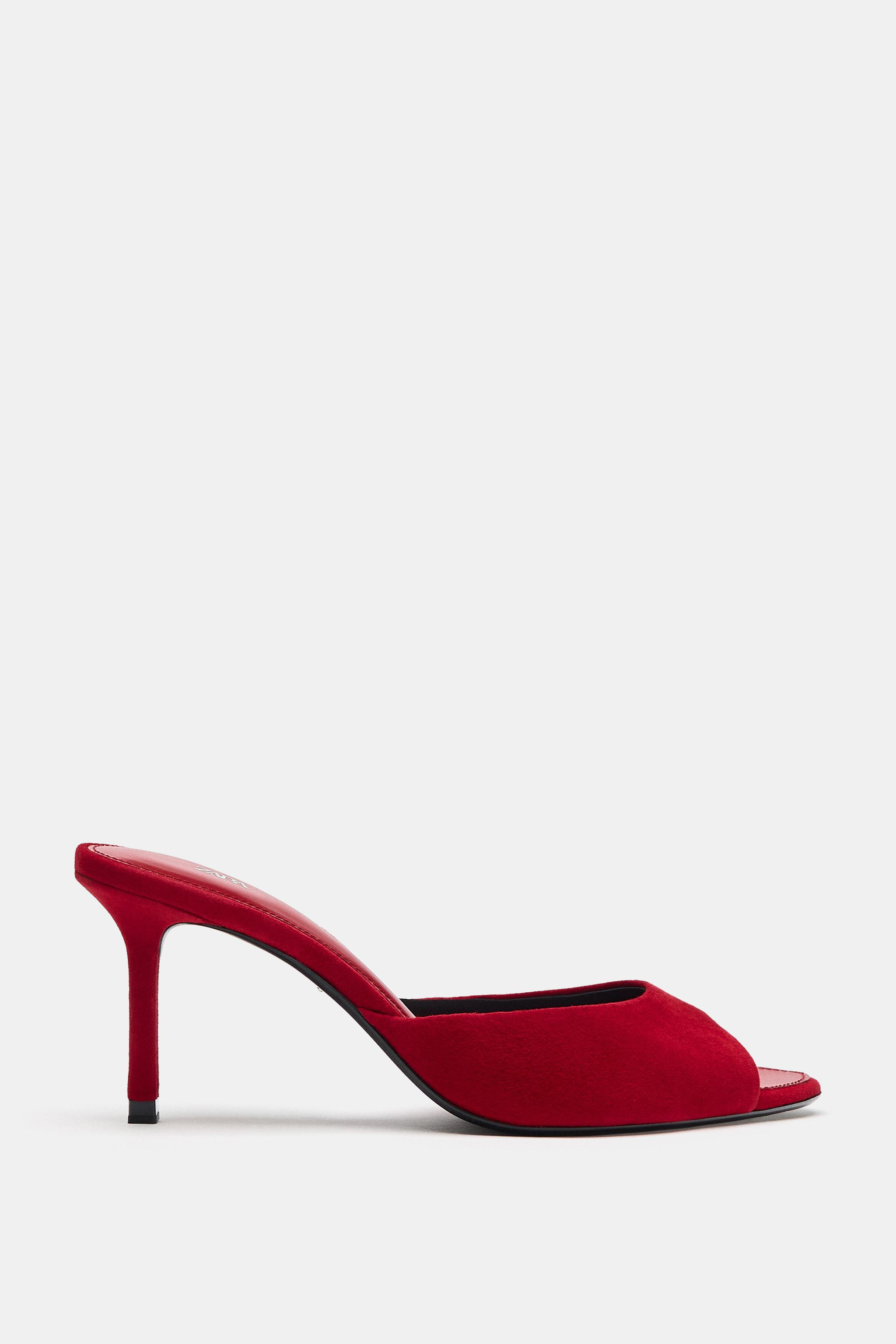SUEDE HIGH-HEEL MULES | Zara US