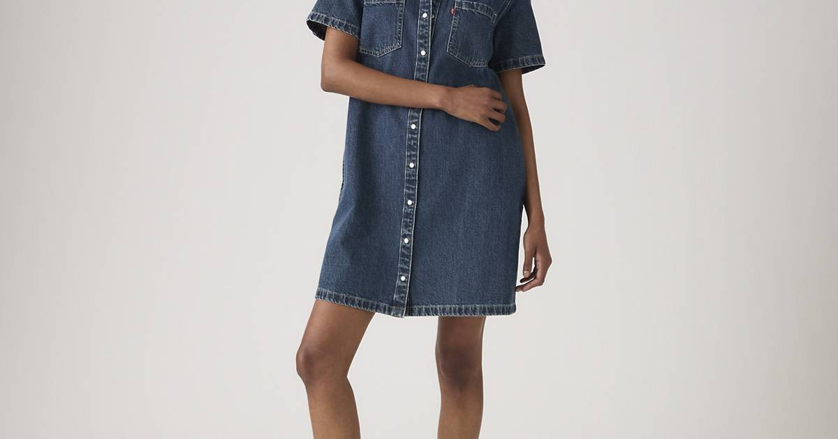 Louisa Short-sleeve Denim Midi Dress | Levi's US