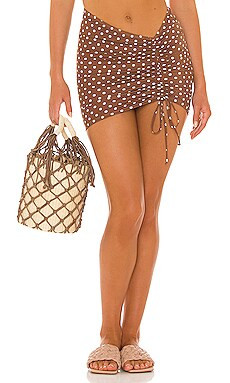 Bananhot Mini Ruched Skirt in Polka Dot from Revolve.com | Revolve Clothing (Global)