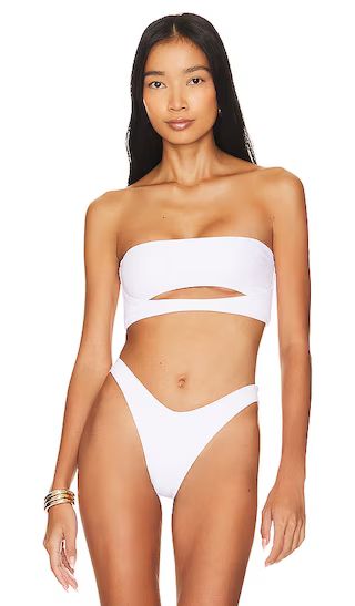 The Xenia Top | White Bikini Top | White Bikini Set White Swimsuit White Bathing Suit Bandeau Bikini | Revolve Clothing (Global)