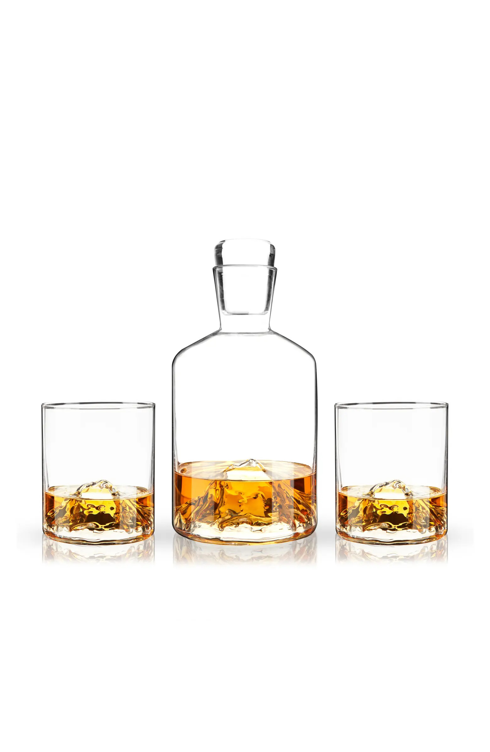 Viski Mountain 3-Piece Crystal Liquor Decanter and Tumbler Set | Nordstrom | Nordstrom