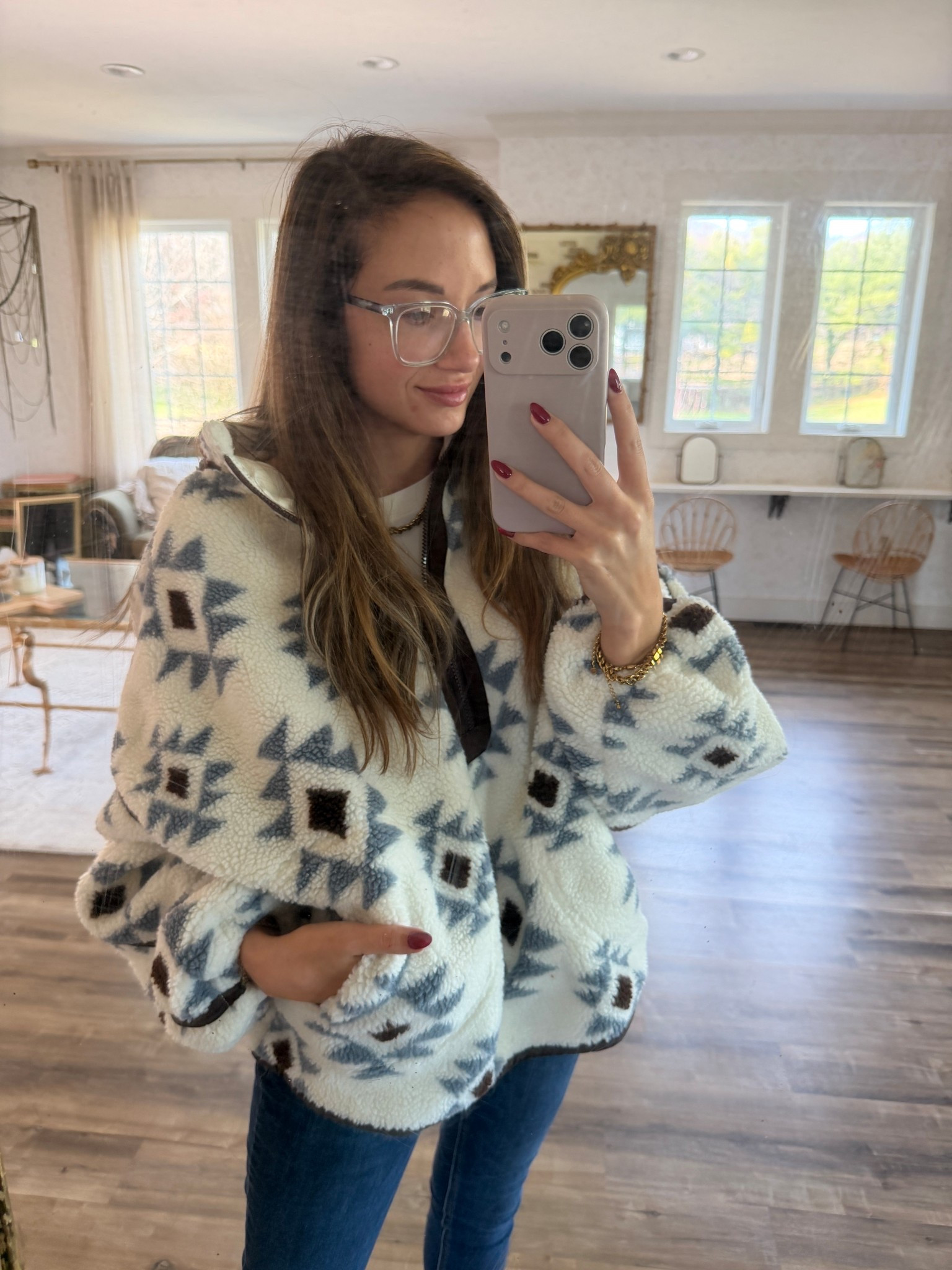 Aztec Sherpa - casual ootd 

#LTKSeasonal #LTKFindsUnder50 #LTKSaleAlert