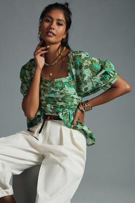 Nikasha Babydoll Poplin Blouse | Anthropologie (US)