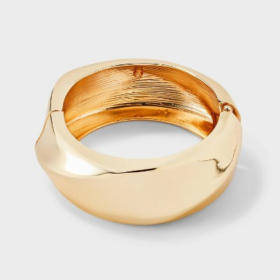 Irregular Shaped Hinge Bangle Bracelet - A New Day™ Gold | Target