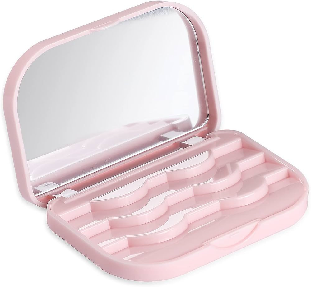 Empty Eyelashes Storage Box, TEOYALL 3 Layer False Eyelash Travel Case Fake Eye Lash Organizer wi... | Amazon (US)
