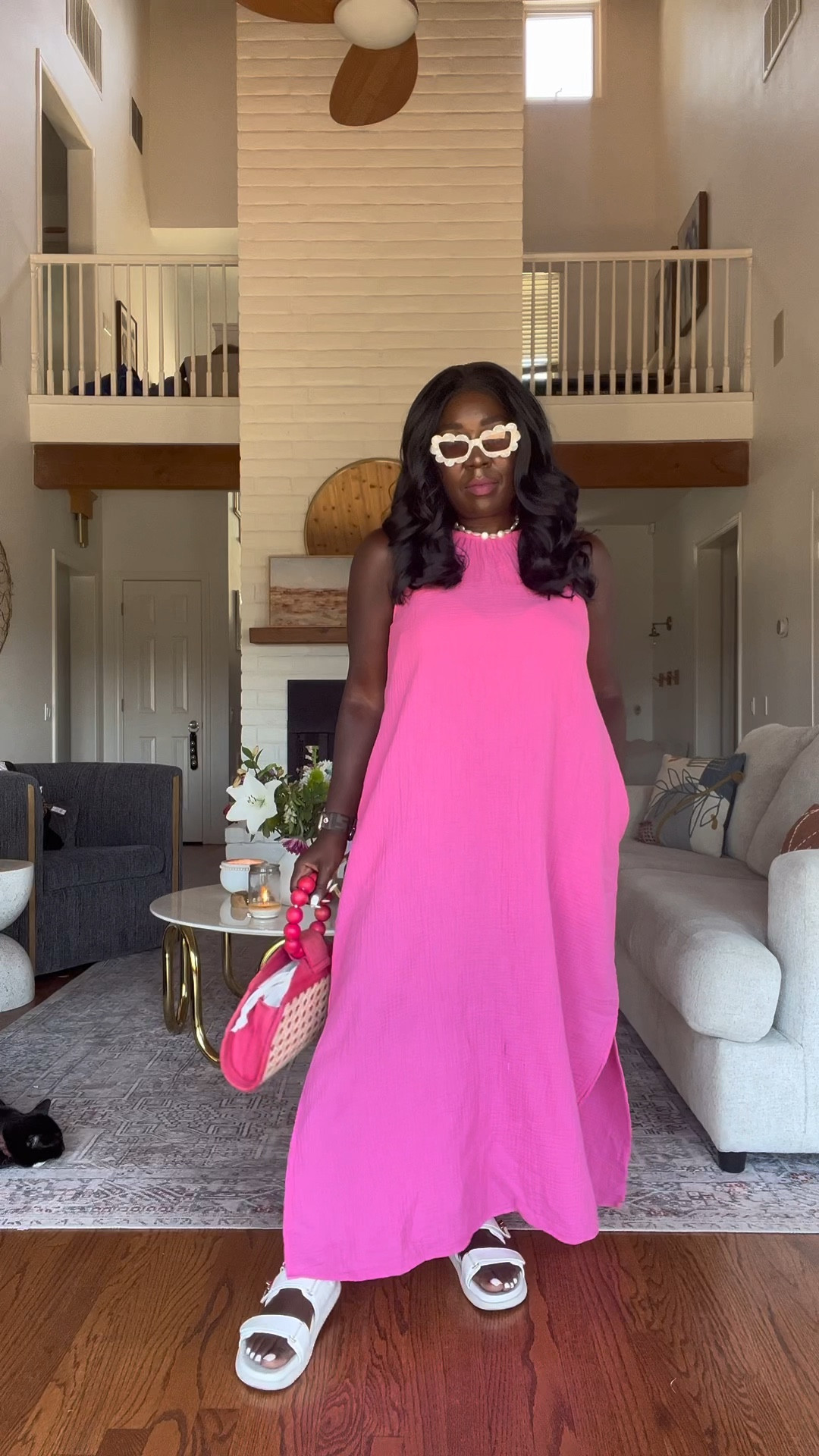 Love a good pink look in the Summer!! Target dress is currently on sale for Circle Week!! Styled it with white sandals, woven tote bag, natural pearl necklace and Target sunglasses!

#LTKshoecrush #LTKsalealert #LTKstyletip