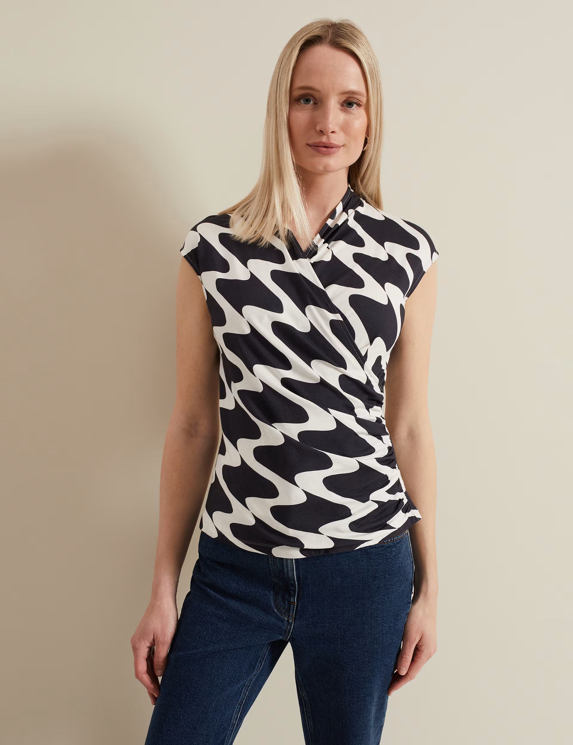 Printed V-Neck Wrap Top | Marks & Spencer (UK)