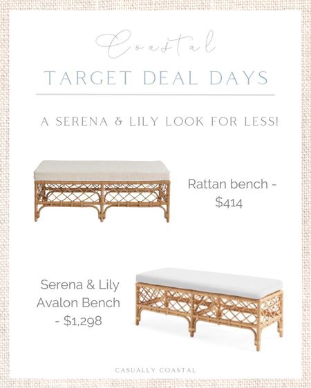 Got to love a good Serena & Lily dupe at Target, as part of their Deal Days Sale - running through Saturday!
-
home decoration living room, coastal decor, beach house decor, beach decor, beach style, coastal home, coastal home decor, coastal decorating, coastal house decor, coastal bedroom, coastal living room, coastal family room, coastal farmhouse decor, neutral home decor, living room decor, sunroom decor, coastal sunroom decor, neutral home decor, neutral home, natural home decor, serena & lily dupe, serena and lily dupe, woven bench, bench for bedroom, bench for entryway, coastal furniture on sale

#LTKhome #LTKsalealert #LTKstyletip