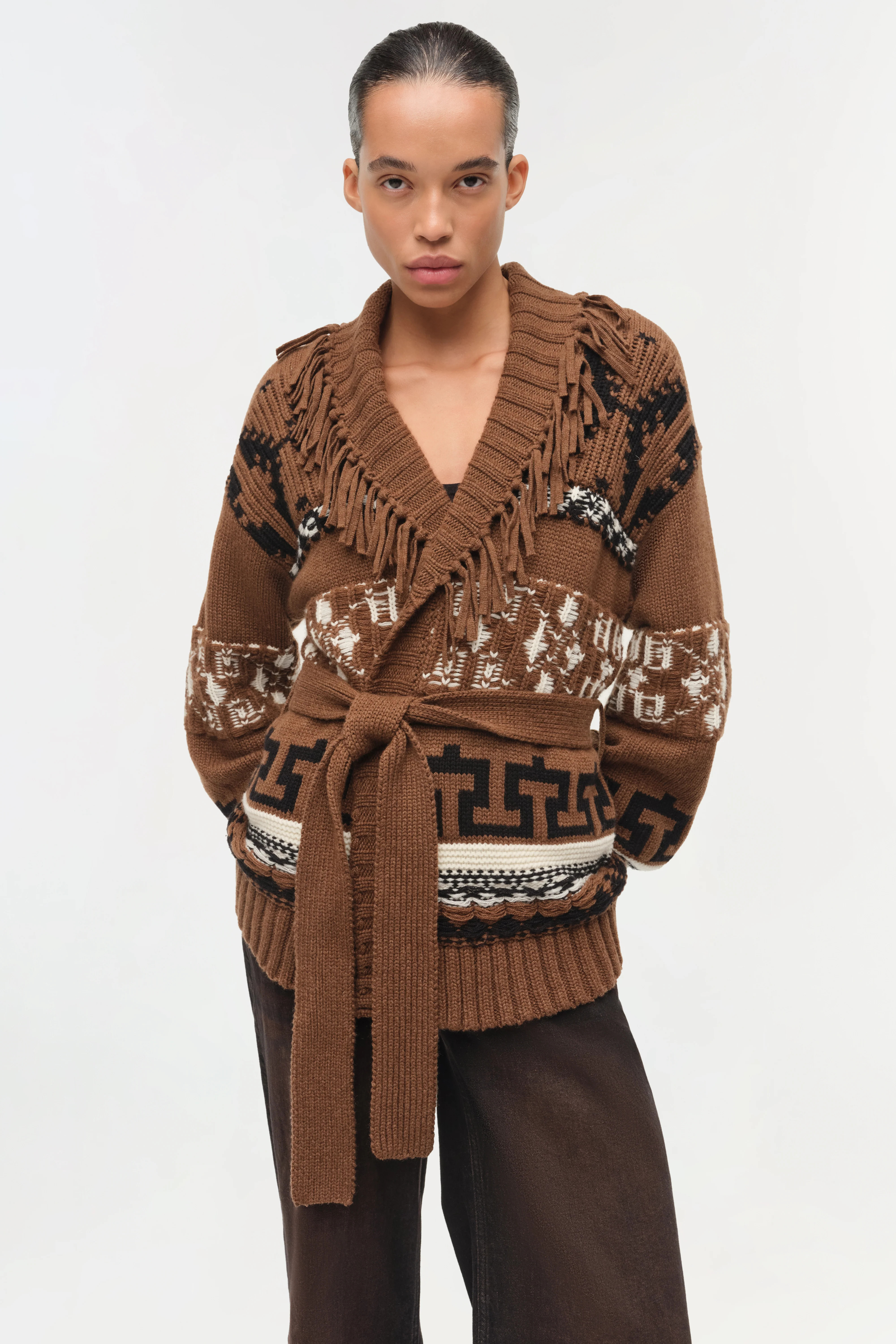 Elwood Western Fringe Wrap Cardigan | Simkhai