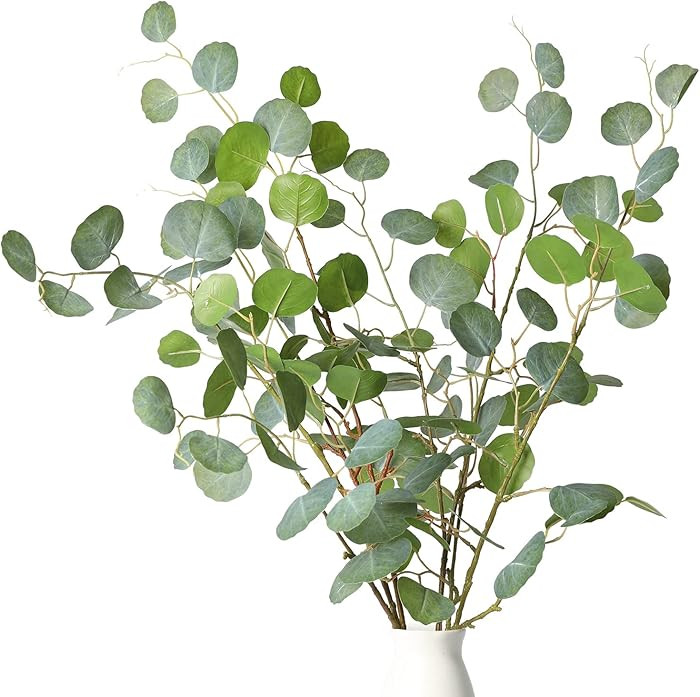 Melorca&Guilla Artificial Plants,6PCS 43.3" Faux Eucalyptus Stems Faux Branches for Vase,Greenery... | Amazon (US)